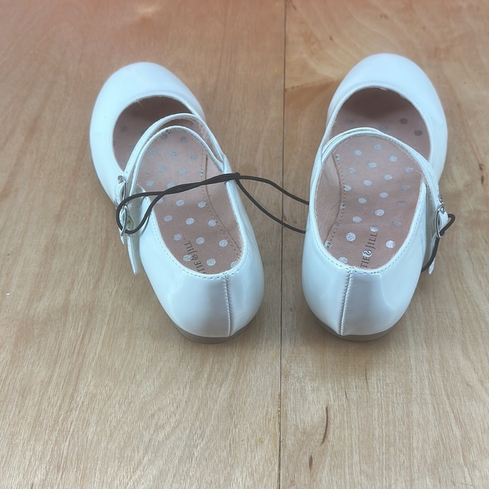 Christie & Jill new girls size 3 dress shoe pageant shoe white patent - Picture 3 of 7